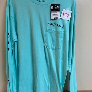 Salt Life Men's Turquoise Long Sleeve Tee